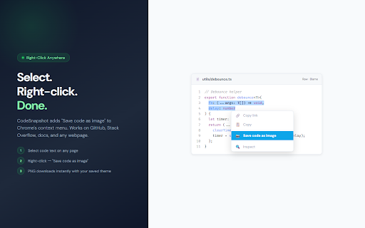 CodeSnapshot — Beautiful Code Screenshots screenshot