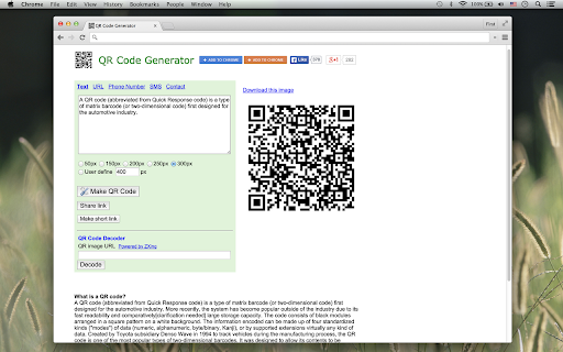 QR Code Maker and Decoder screenshot