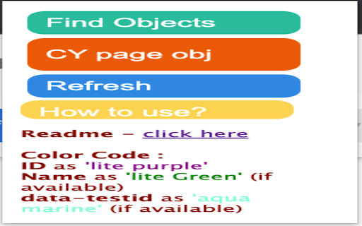 Cypress Object Finder screenshot