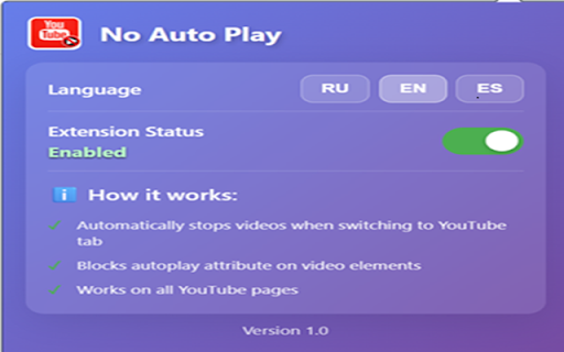 Youtube - NoAutoPlay screenshot