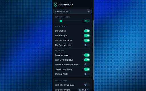 Privacy Blur for WhatsApp screenshot