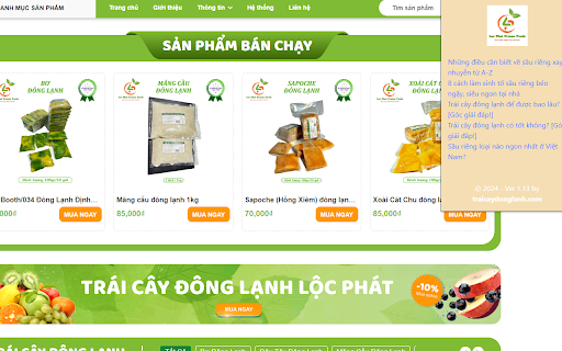 Trái cây đông lạnh screenshot