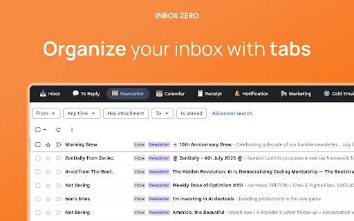 Inbox Zero Tabs for Gmail screenshot