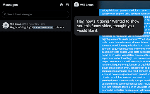 X Message Preview screenshot