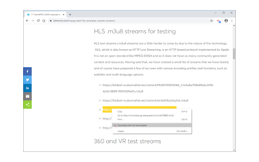 HLS Downloader screenshot