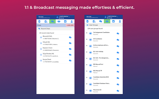 WorkLLama Messaging screenshot