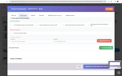 Sharkdropship dropshipping for eBay & woocommerce screenshot