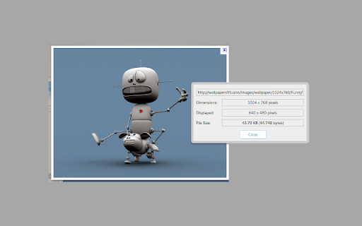 Image Size Info screenshot
