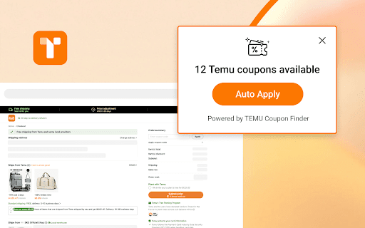 Temu Coupon Finder screenshot
