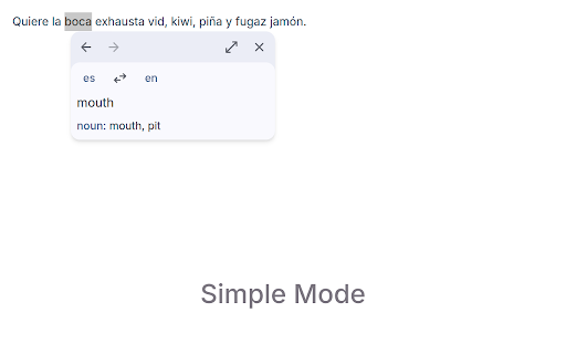 Translator - translation of selected text screenshot