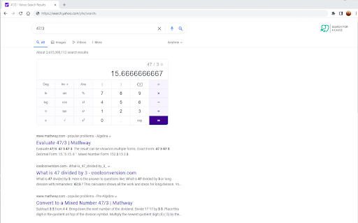 Search for a Cause screenshot