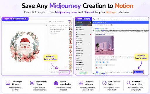 midjourney to notion screenshot