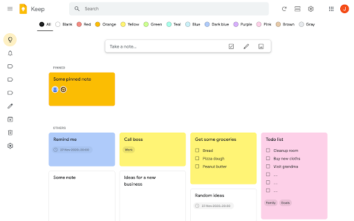Category Tabs for Google Keep™ screenshot