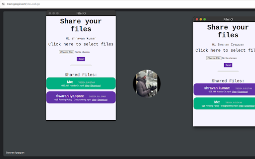 Google Meet - File Transfer screenshot