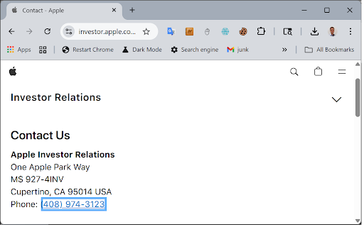 Phone Number Linkifier screenshot