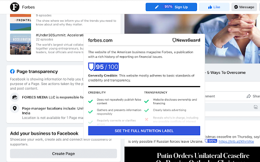 NewsGuard screenshot