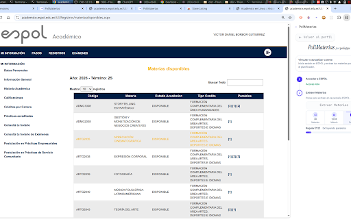 PoliMaterias screenshot