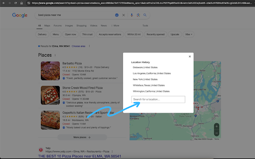 Google Search Location Changer & UULE Code Generator for Geo Results screenshot
