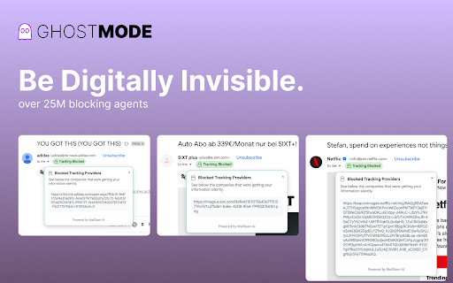 100% Invisible - Tracking Blocker for Gmail | Ghost Mode screenshot
