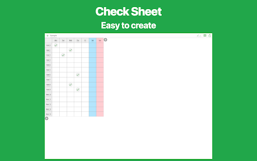 # Simple CheckTable screenshot