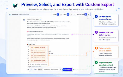 Save ChatGPT to Notion screenshot