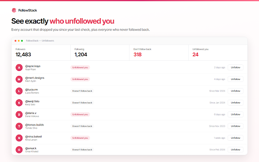 FollowStack – Social Tools for Desktop screenshot
