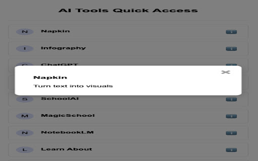 AI Tools Quick Access screenshot
