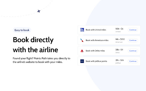 Points Path for Google Flights screenshot