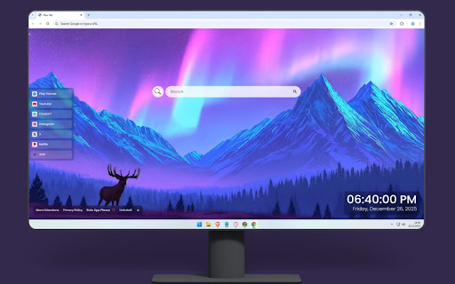 Northern Lights Purple Aurora Live Wallpaper screenshot