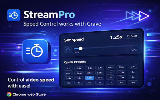 StreamPro: Speed Control works with Crave screenshot