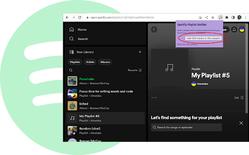 Spotify Playlist Builder screenshot