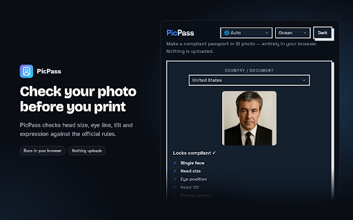 Passport Photo Maker — ID Photos | PicPass screenshot