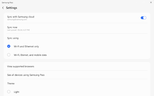 Samsung Pass screenshot