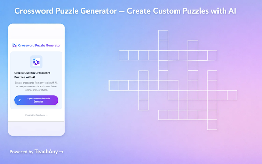 AI Crossword Puzzle Maker screenshot