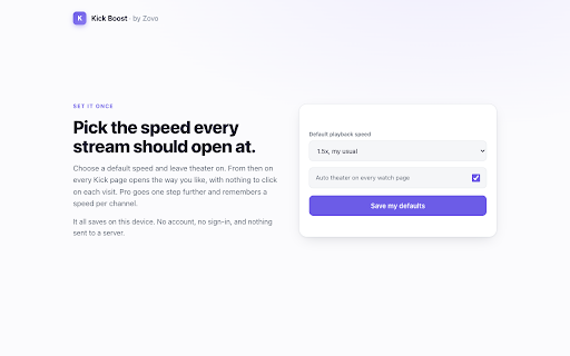 Kick Boost — Player & Page Helper screenshot