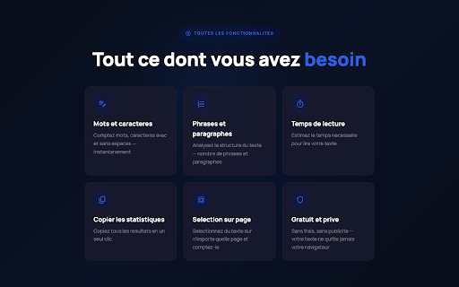 Compteur de Mots et Caractères - Gratuit, Temps Réel en Français screenshot