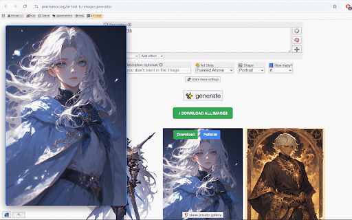 Perchance Bulk Image Downloader screenshot