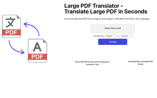 Large PDF Translator screenshot