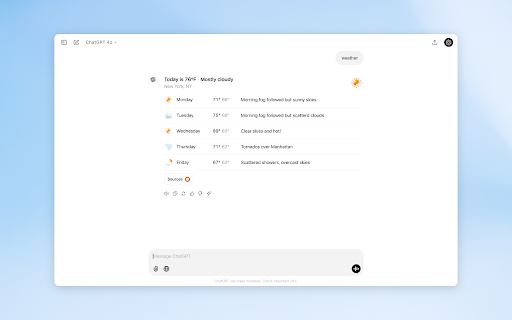 ChatGPT search screenshot