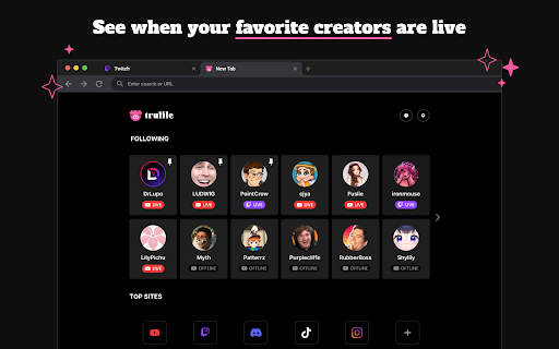 Truffle New Tab | Content Dashboard screenshot