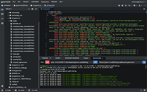 goormIDE: Powerful Code Editor with Container screenshot