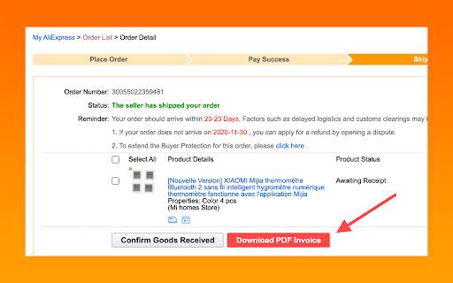 Alichrome - Free Invoice generator screenshot