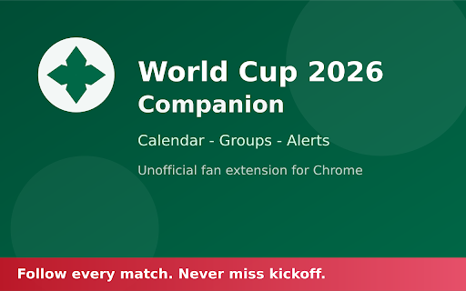 World Cup 2026 Companion - Calendar & Alerts screenshot