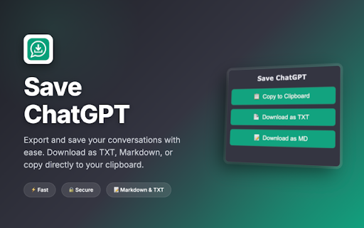 Save ChatGPT & Exporter screenshot