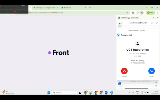 Novelvox FrontApp Connector screenshot