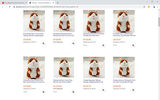 Aliexpress Search by image screenshot