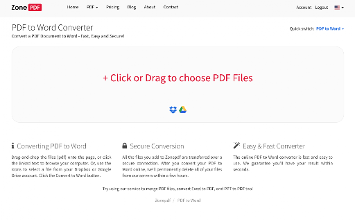 PDF to Word screenshot