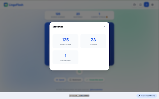 LingoFlash - Learn English Every New Tab screenshot