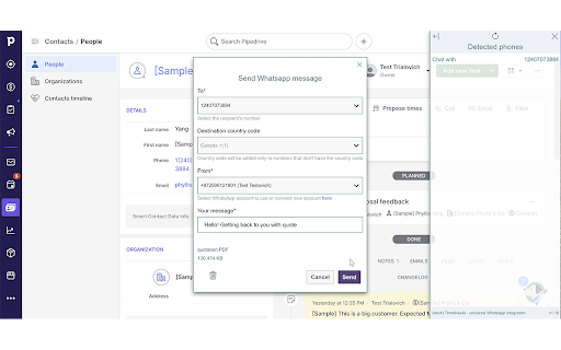 TimelinesAI - WhatsApp to CRM screenshot