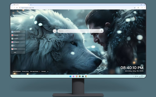 Jon Snow Wolf Live Wallpaper screenshot